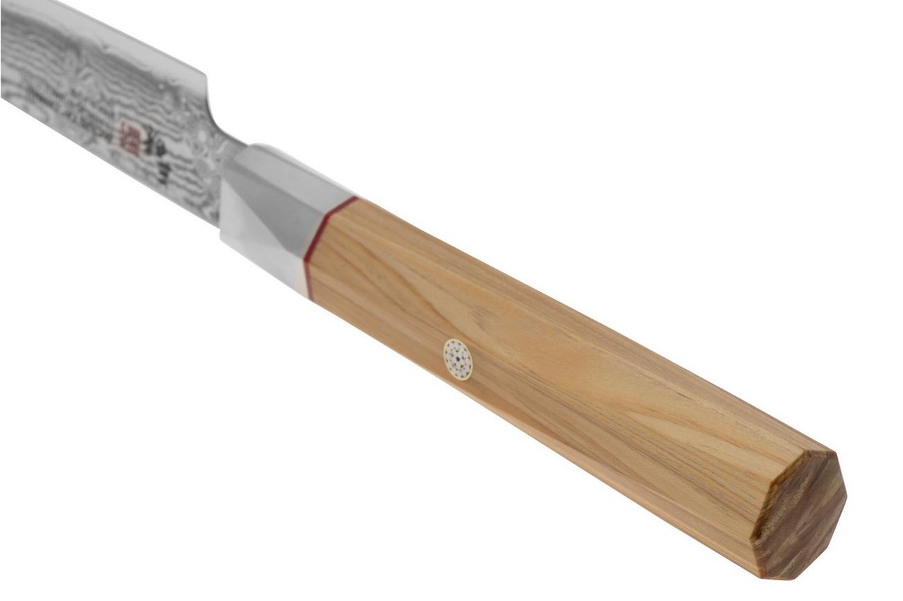 Mcusta Zanmai Petty ZBX2-3001DS, 33-Layer Damascus/VG10, Hinoki Handle, Knivesandtools Exclusive, officemes, 11 cm