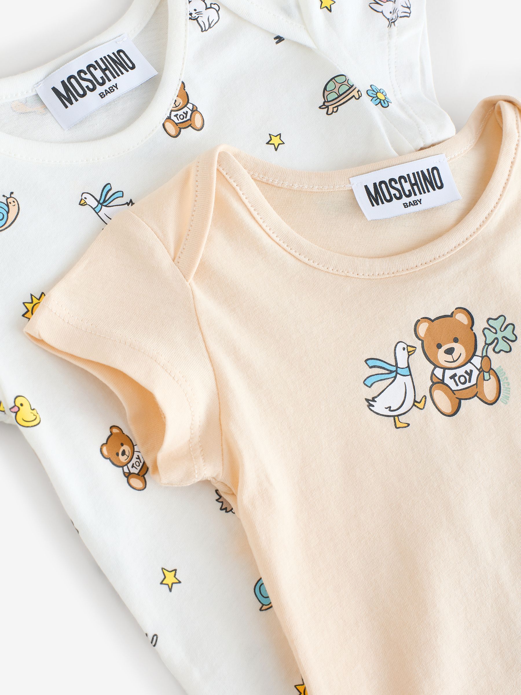 Moschino Baby Logo Bodysuits 2 Pack With Giftbox