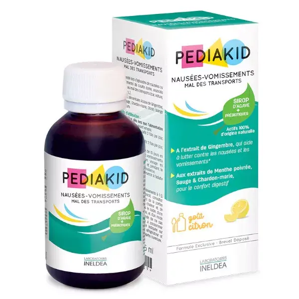 Alívio para náuseas, vômitos e enjoo de movimento Pediakid - Frasco de 125ml