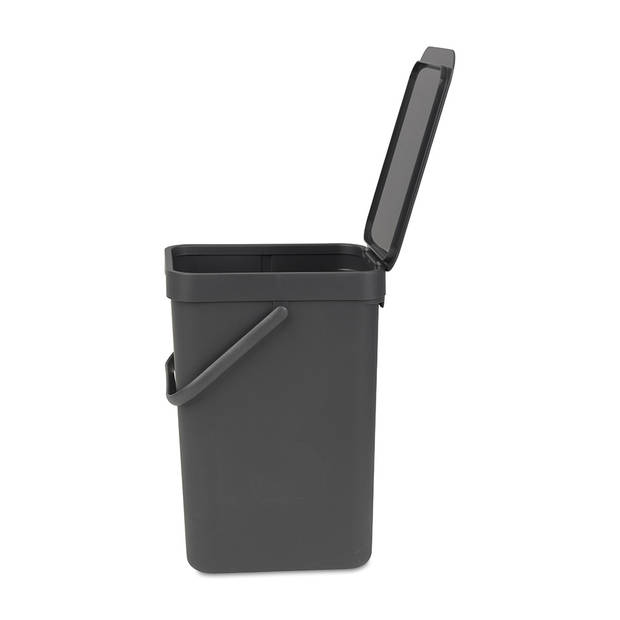 Brabantia Sort & Go afvalemmer 12 liter - Dark Grey