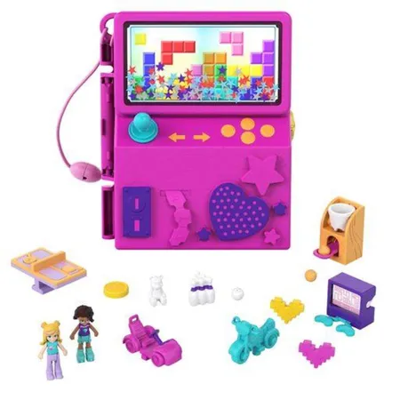 Mattel Polly Pocket Spielparadies Schatulle, Set inkl. 2 Figuren & Zubehör