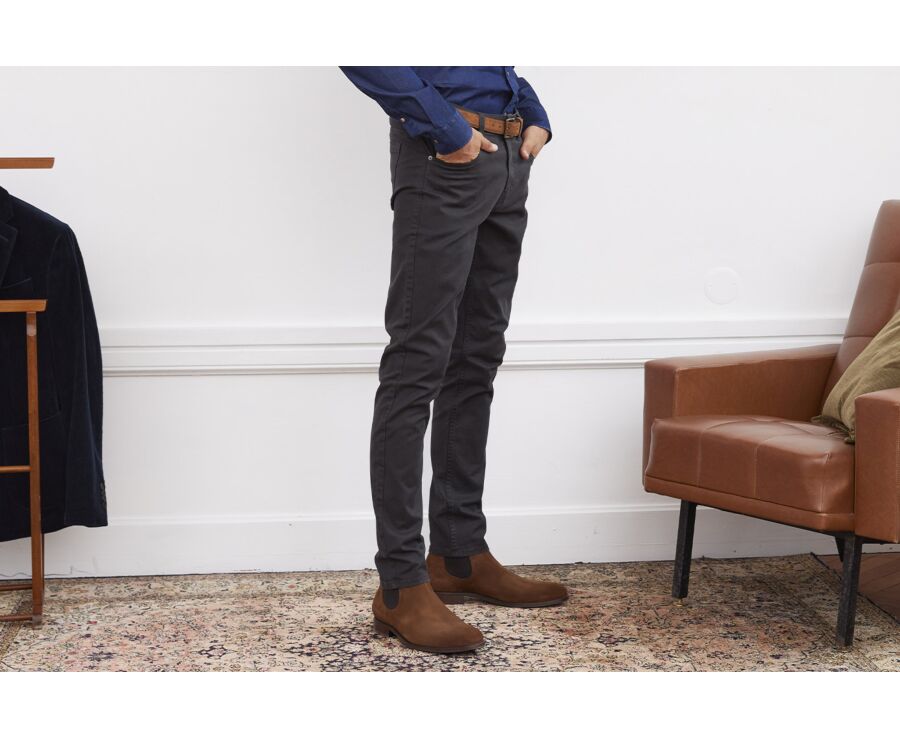 Pantalon 5 poches homme Charbon - KARSON