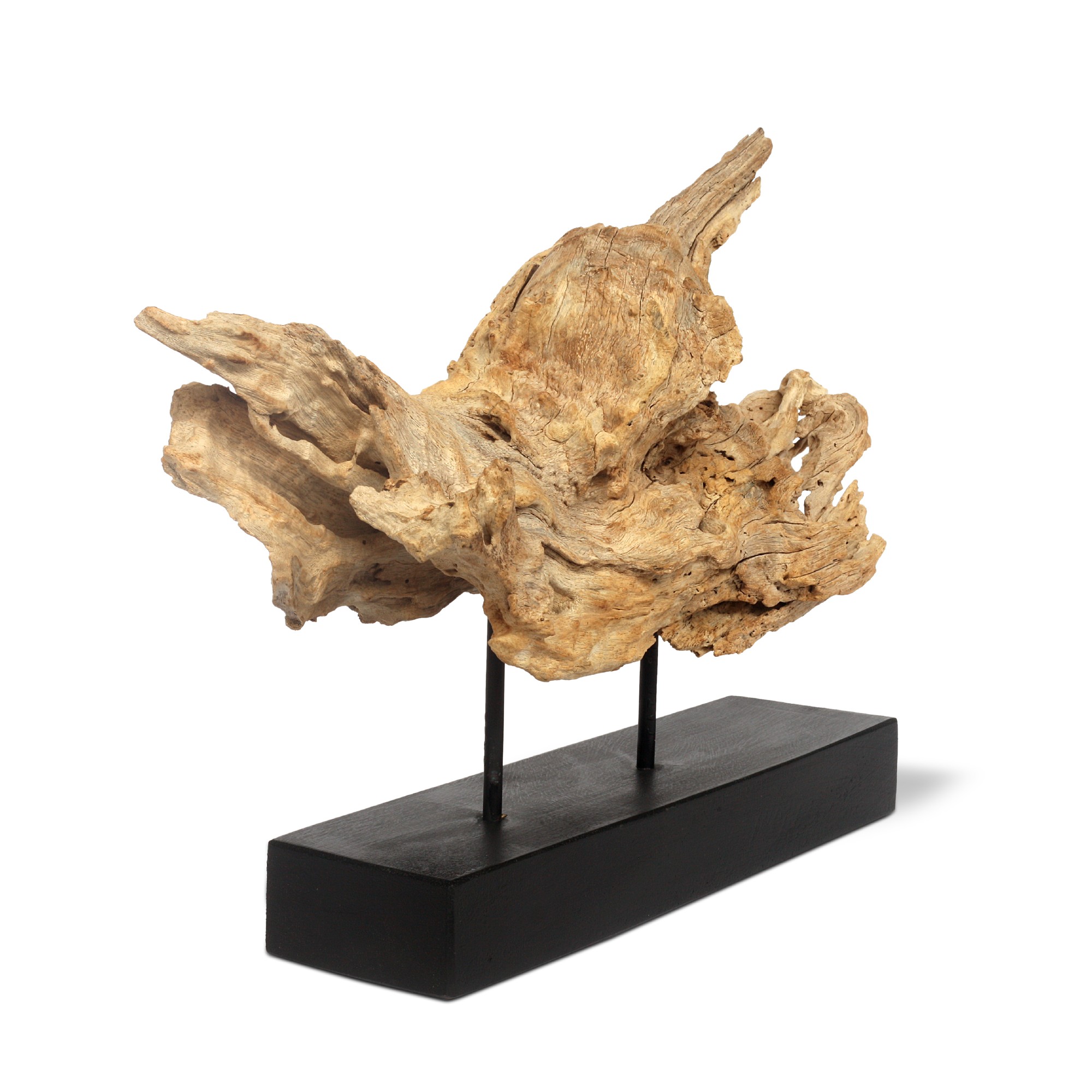 Wurzelholz-Skulptur auf Ständer, 45-55 cm von fischer's lagerhaus