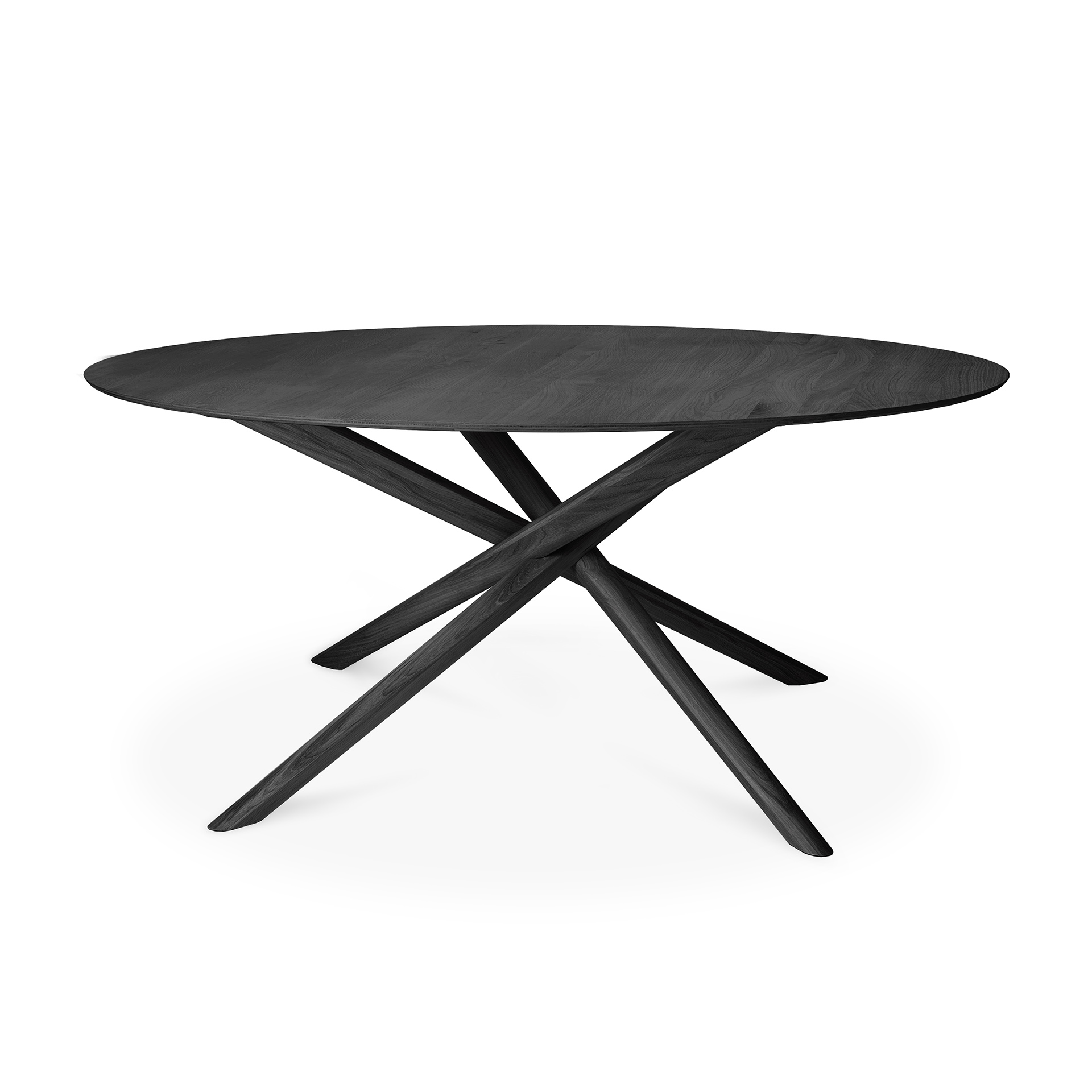 Oak Mikado eettafel - rond 150 - zwart