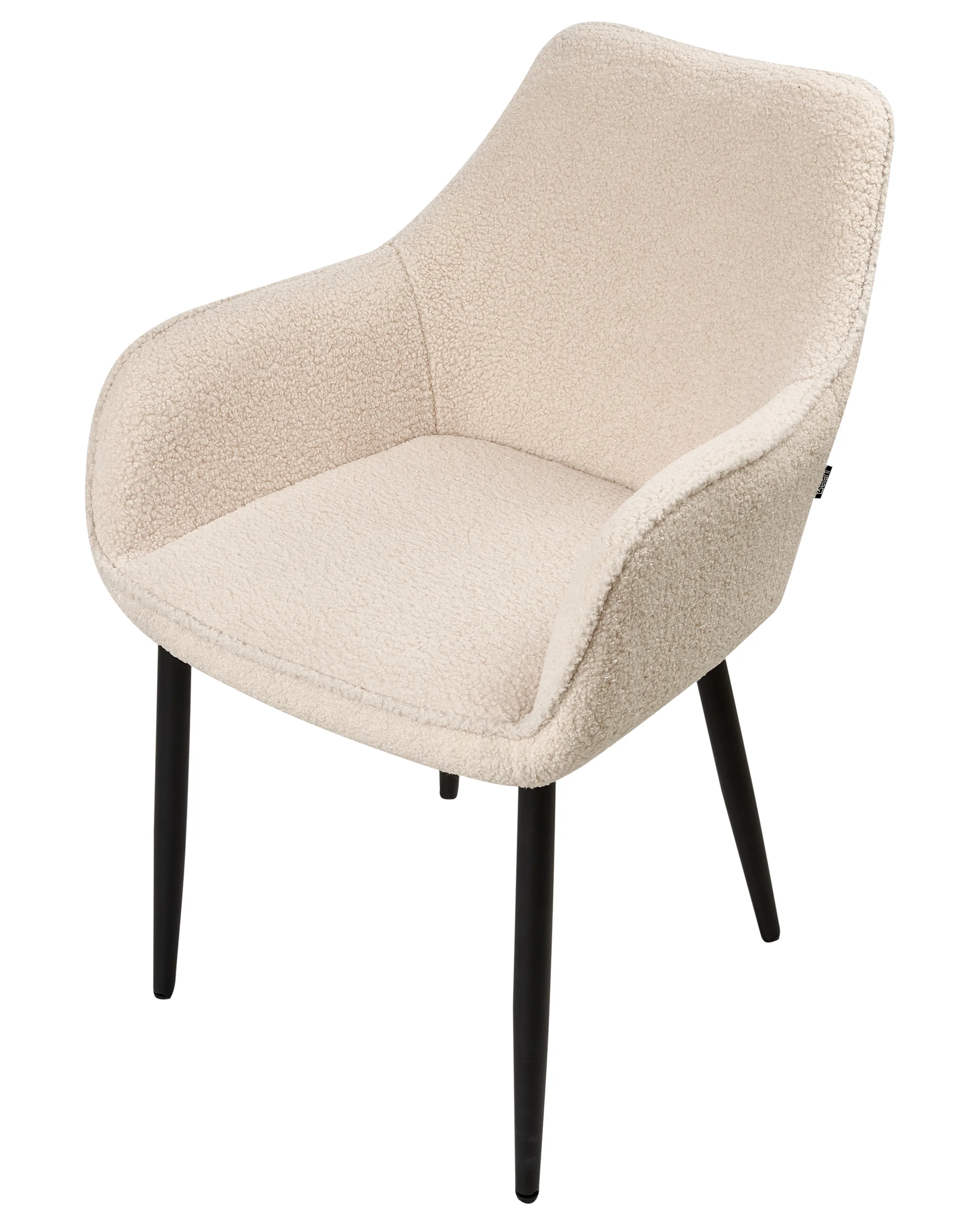Set van 2 eetkamerstoelen ALDEN Bouclé Lichtbeige