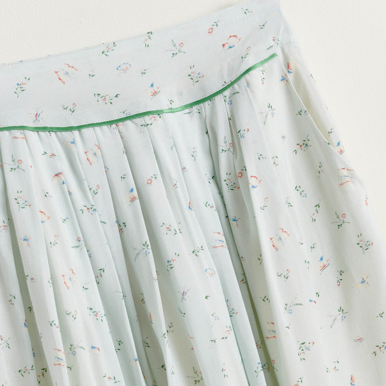 Bellerose Jupe Amazone mi-longue imprimée bleu clair