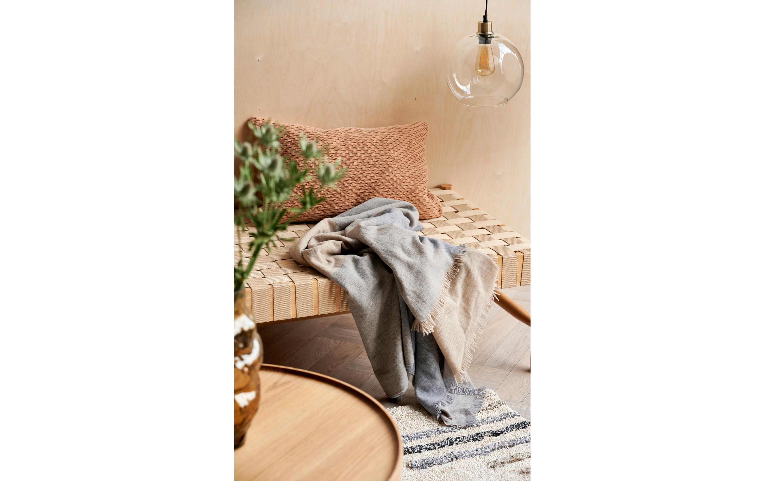 Kissen Wave Knit 40 x 60 cm, Braun/CamelWohnkissen