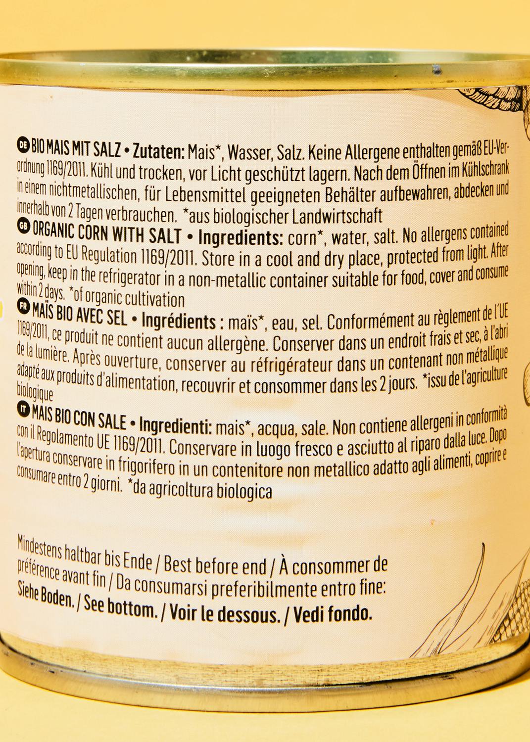 Bio Mais in der Dose 140 g
