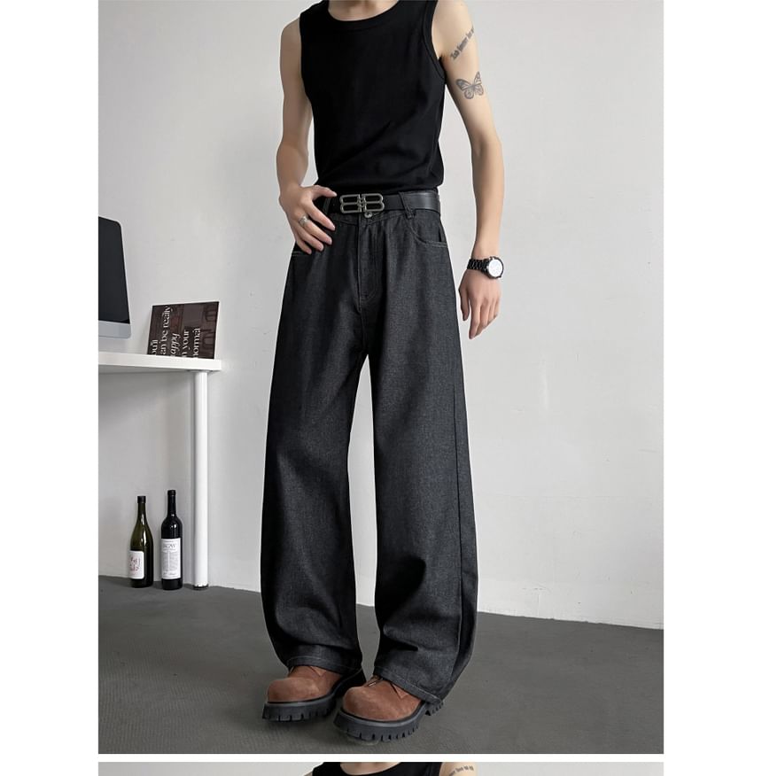 Plummie - Mid Rise Wide Leg Jeans