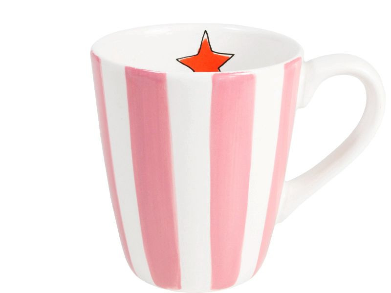 Beker Roze Streep 0,35L
