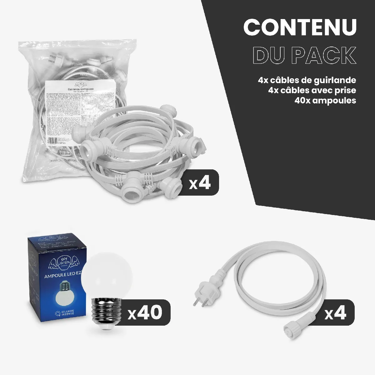 SKYLANTERN Guirlande Guinguette 40m