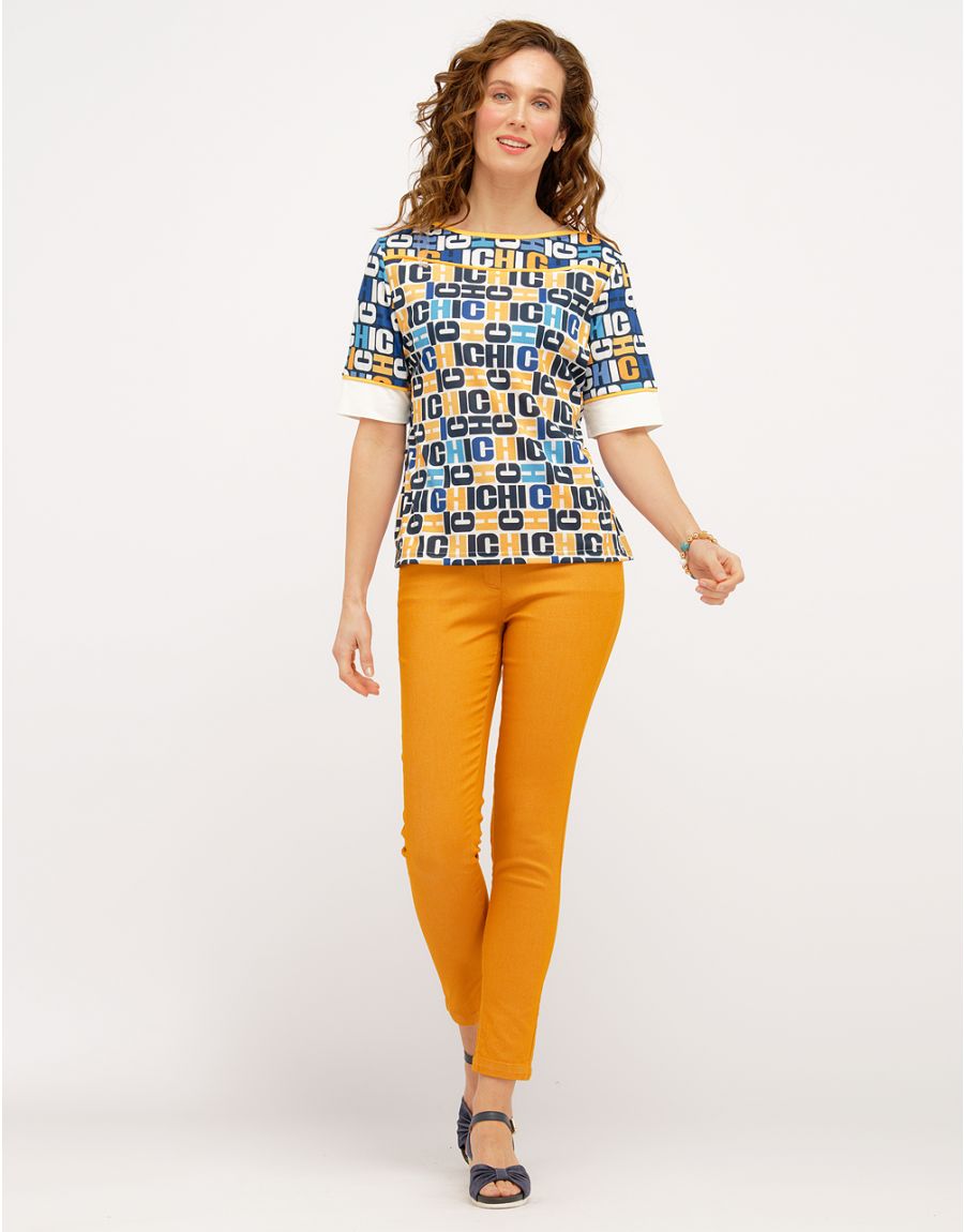 T-shirt chic bleu jaune