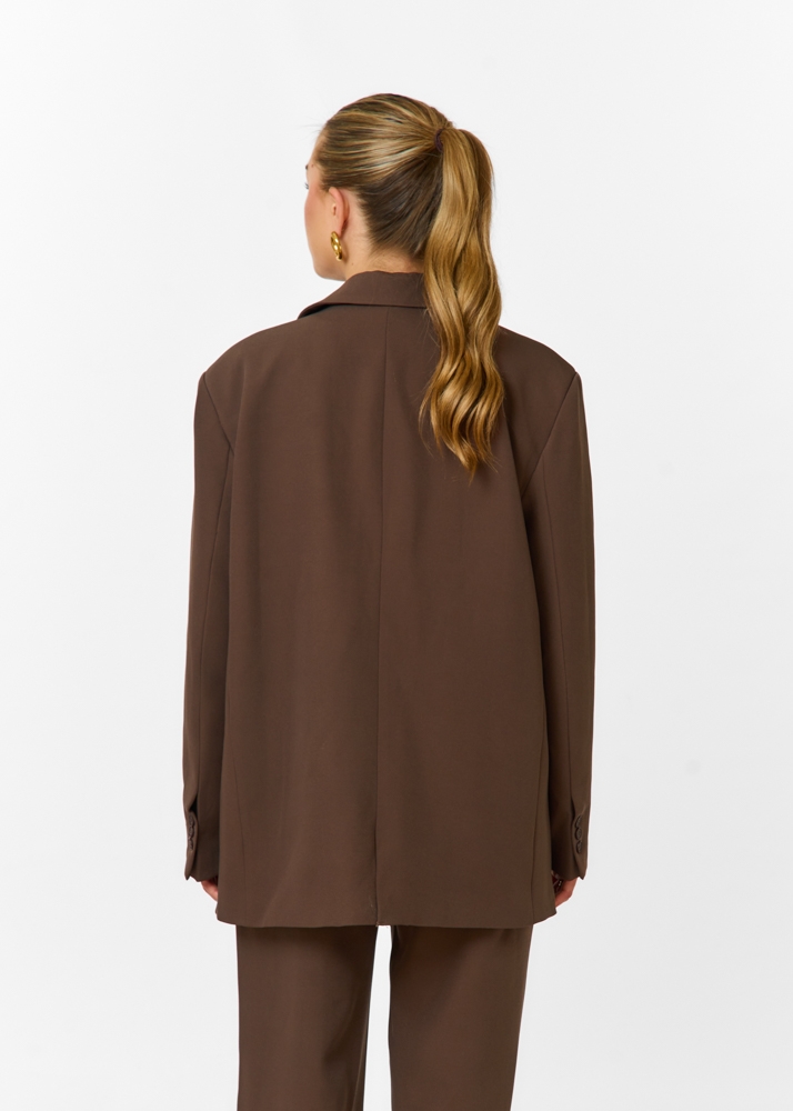 Audrey oversized blazer choco bruin