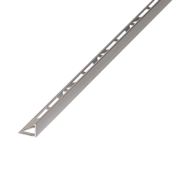 Profilé de carrelage intérieur angle droit alu 12,5 mm x 2.5 m Diall gris
