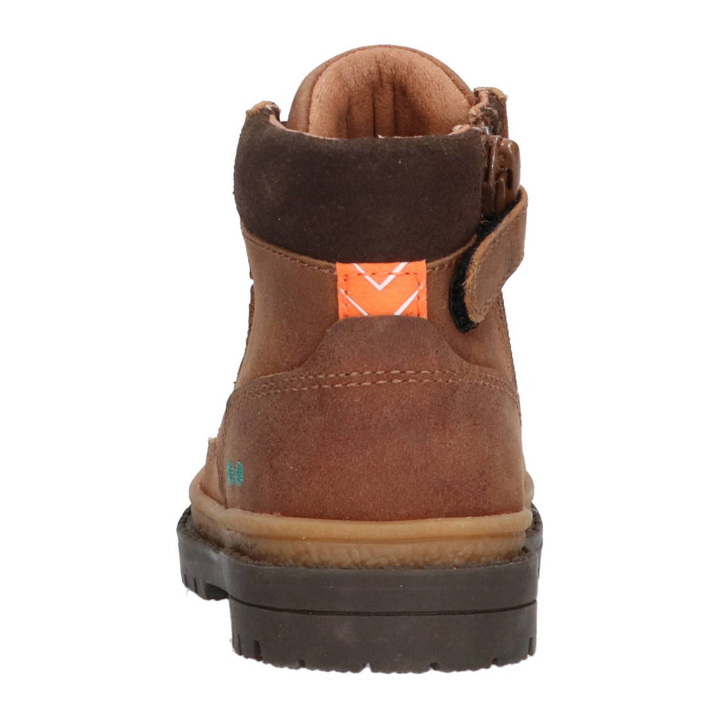 BunniesJR leren veterboots cognac