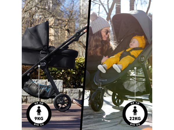 Baby Jogger city mini GT2, Baldakin, For alle terreng, Alle kjønn, Uthulede hjul, Sammenleggbar, Sort