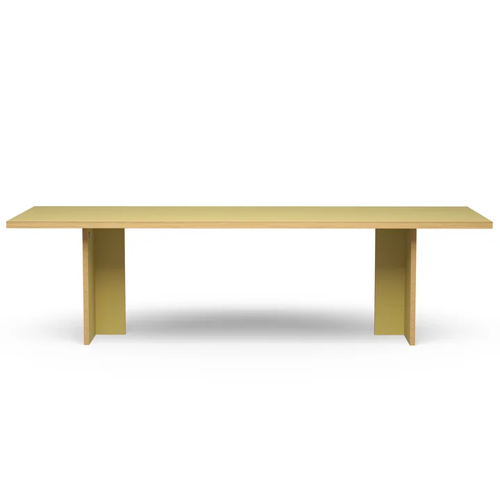 HKliving - Esstisch, rund, Ø 130 cm, olive
