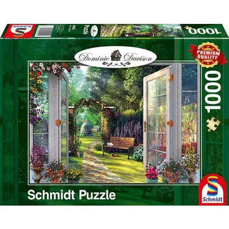 Schmidt Spiele Puzzle - Dominic Davison Blick in den verwunschenen Garten, 1000 Teile