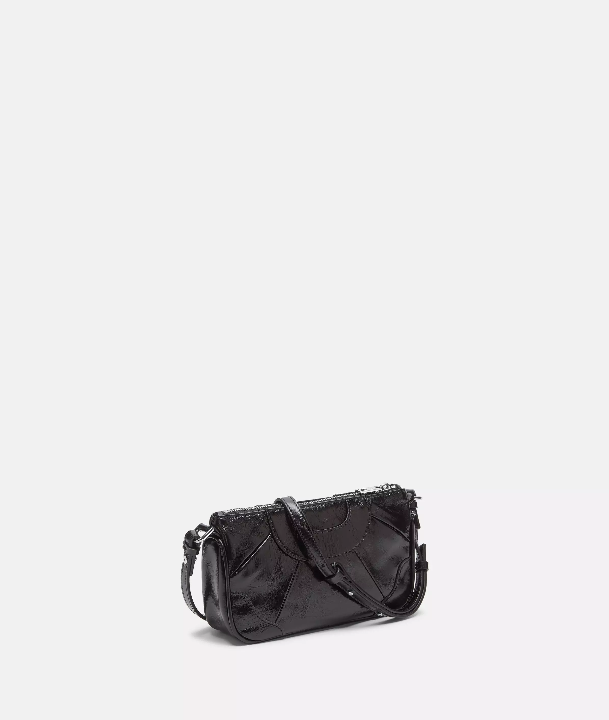 Crossbody Small shoulder bag with glossy finish