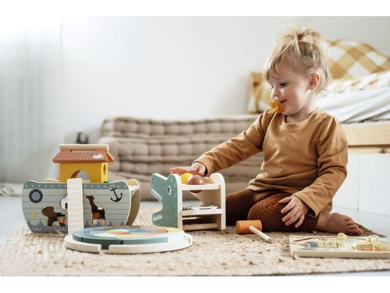 small foot Klopfspiel mit Xylophon «Safari» Holzspielzeug zum Klopfen und Musizieren