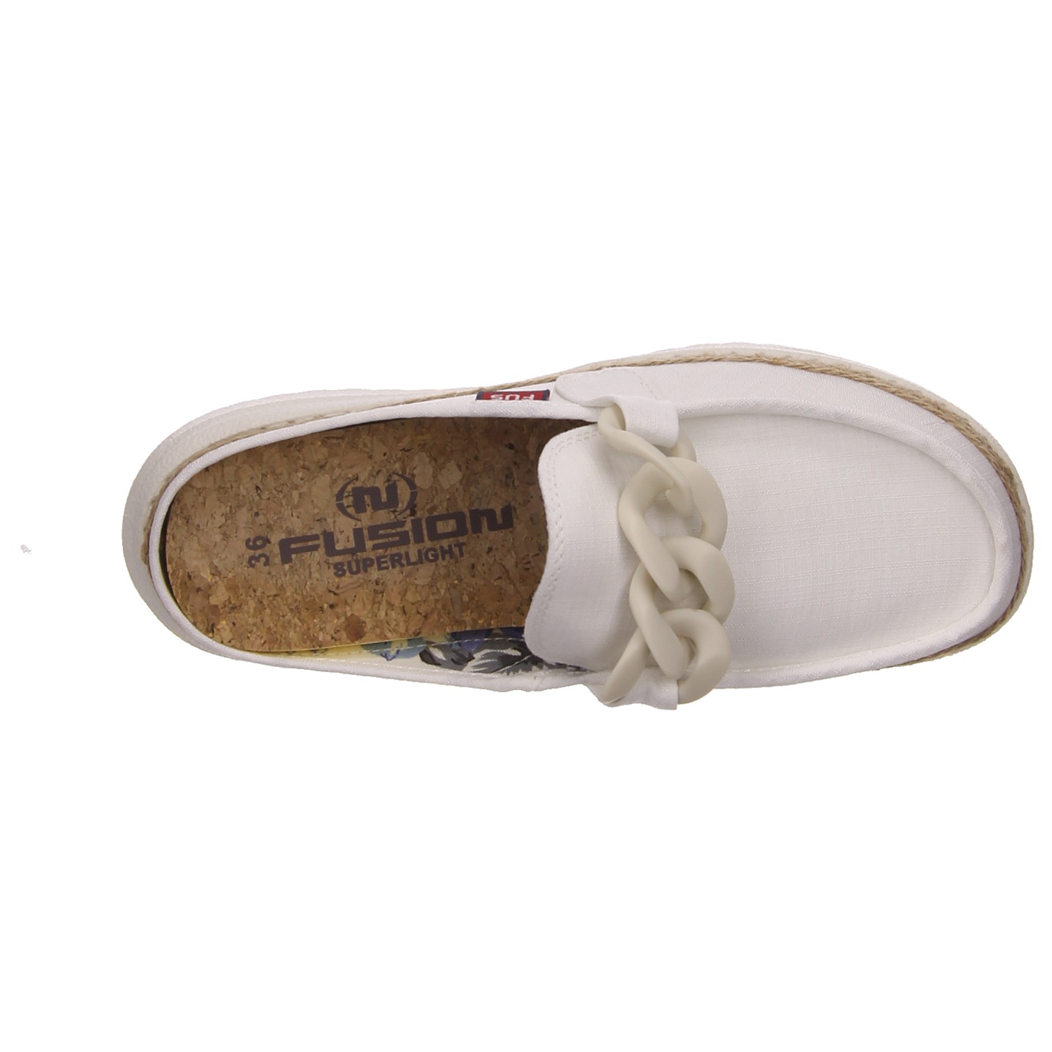 Fusion Pantolette weiß weiss/weiss kombi