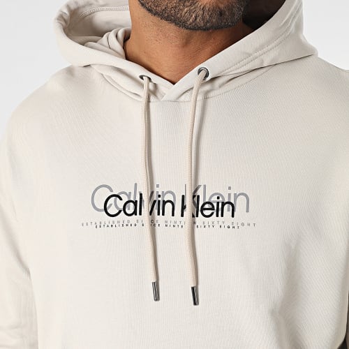 Sweat Capuche Double Flock Logo 1815 Beige
