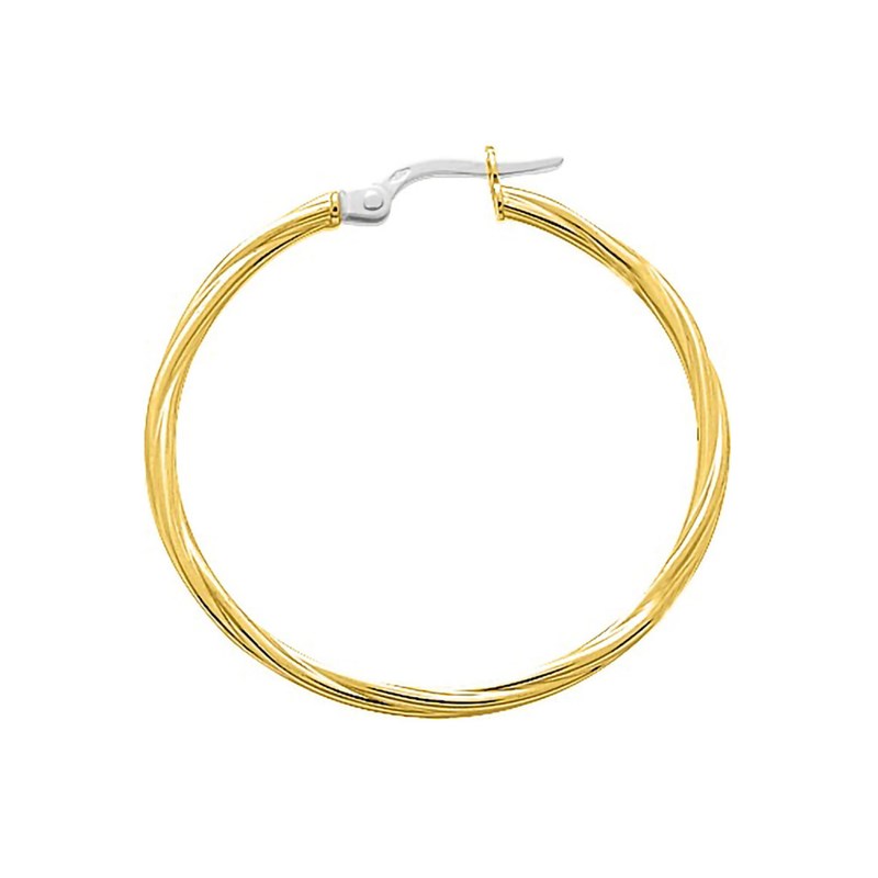 Créoles torsadées Femme - Or 18 Carats - Diamètre 30mm