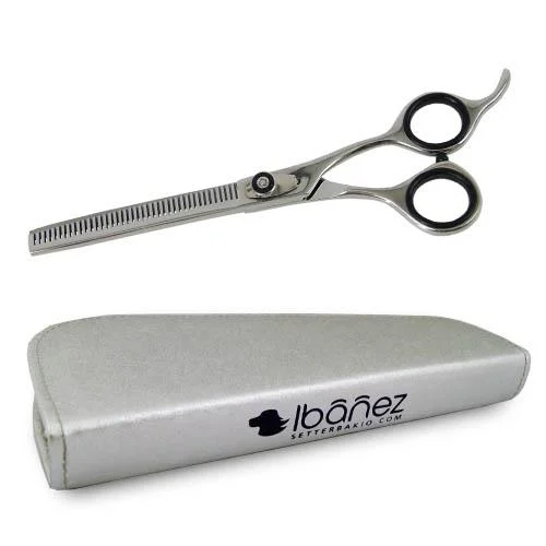 Tesoura profissional para tosa de cães Ibañez, modelo Gladiator, para esculpir, com 40 dentes, 17 cm de tamanho.