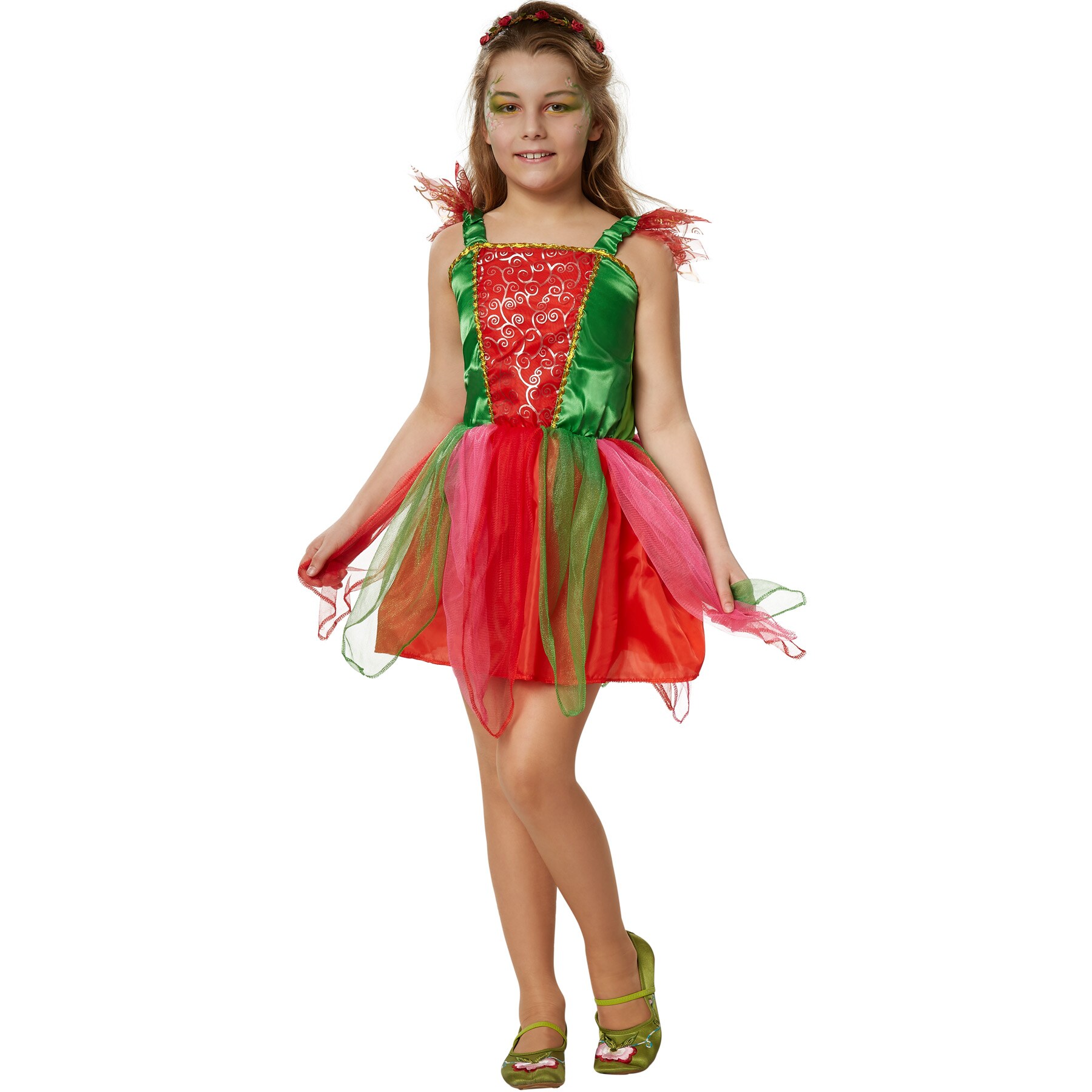 tectake® Mädchenkostüm Waldprinzessin