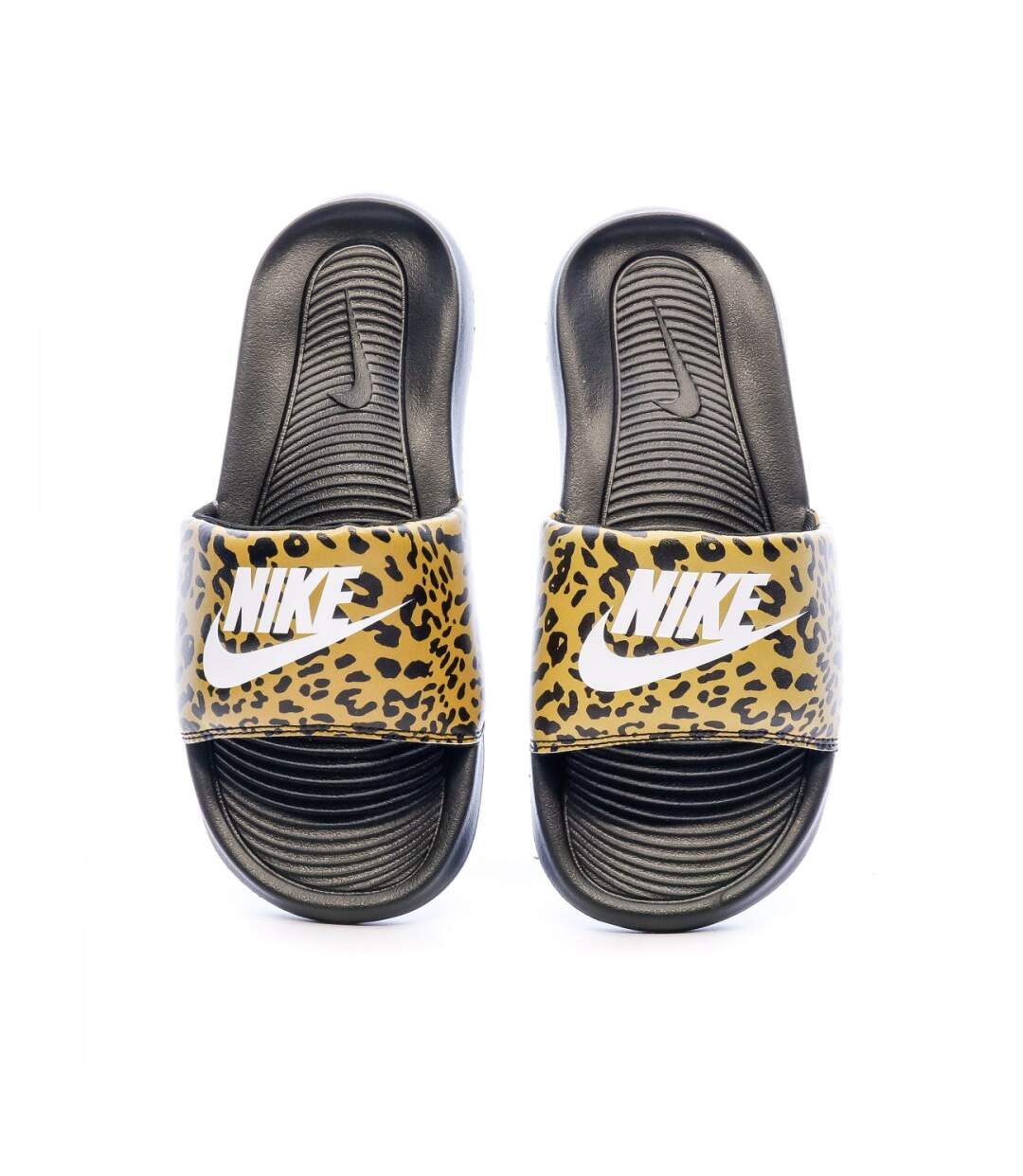 Claquettes Noir/Léopard Femme Nike Victori One