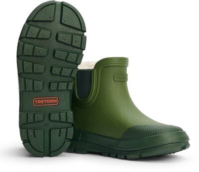 Tretorn Aktiv Chelsea Fôrede Gummistøvler, Bronze Green