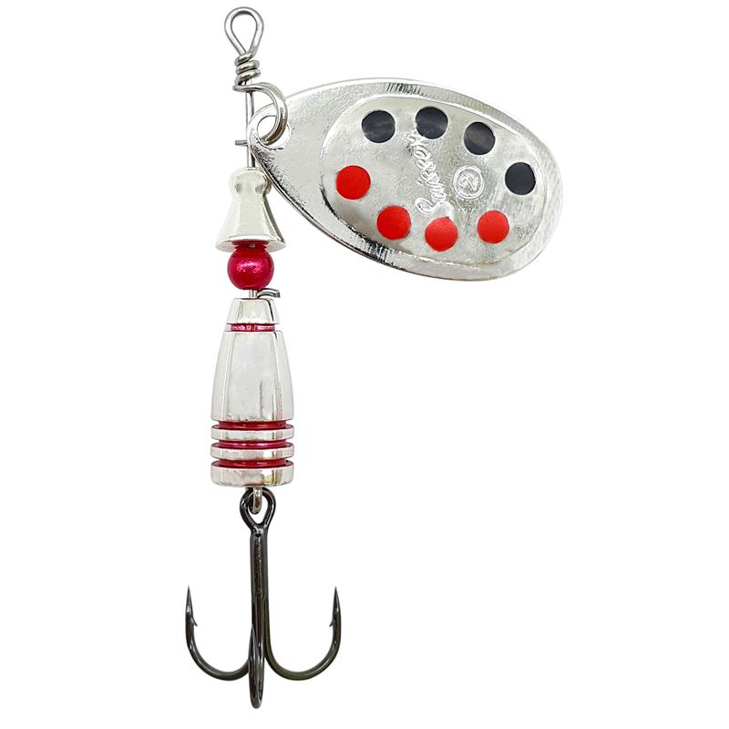 Cuiller Tournante Suissex Divine Argent Points Rouges Et Noirs
