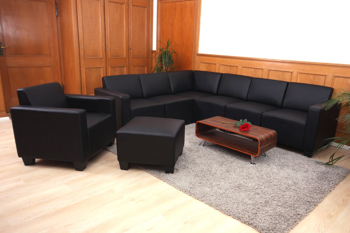 Couch-Garnitur Moncalieri 6-2 ~ schwarz