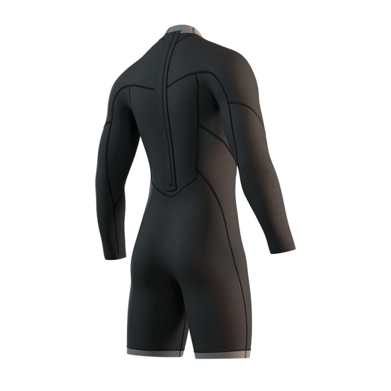 Shorty neoprene mystic brand flatlock ls 3-2 backzip noir
