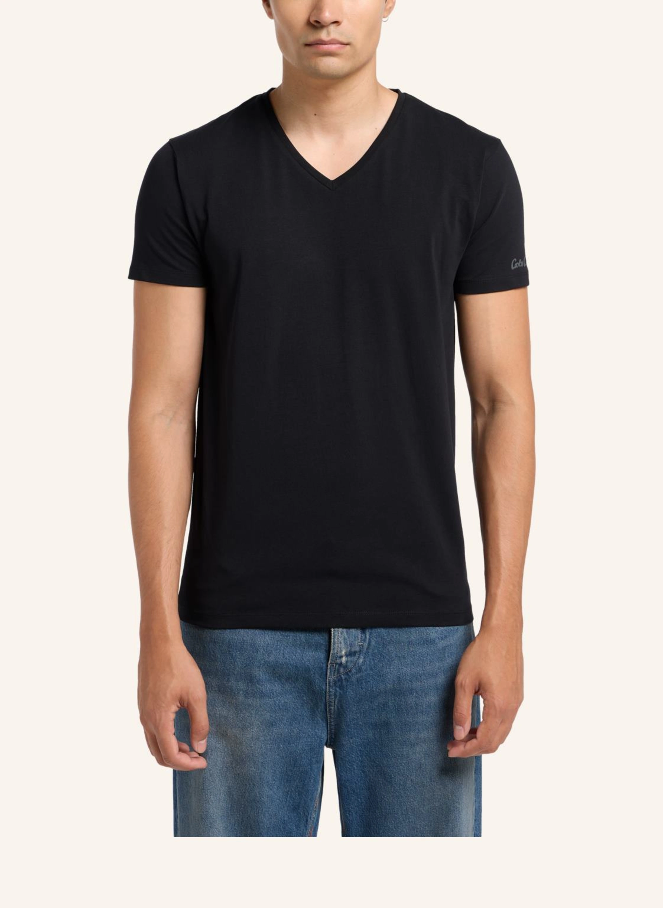 CARLO COLUCCI V-Ausschnitt T-Shirt, 2er Pack CAVALLETTI