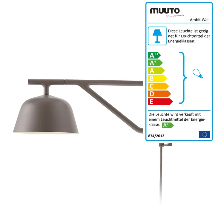 Muuto - Ambit Wandleuchte, schwarz