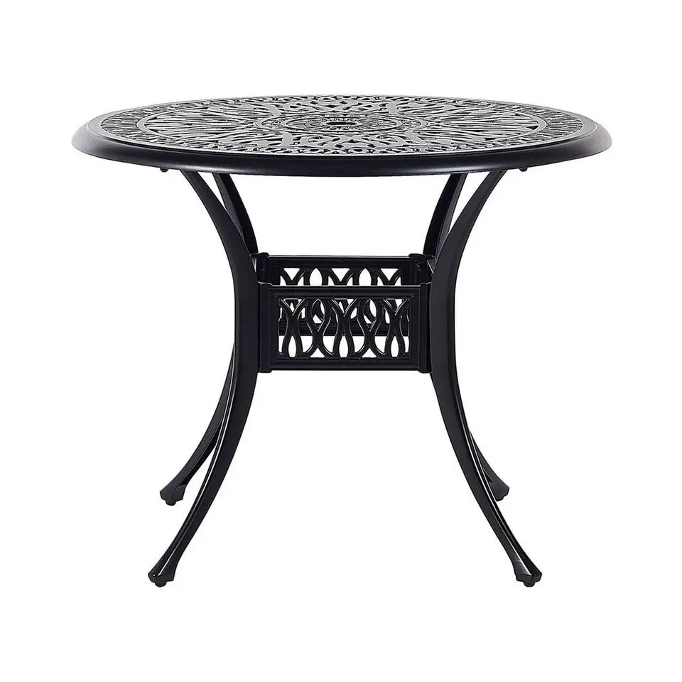 ANCONA - Tuintafel - Zwart - 90 x 90 cm - Aluminium