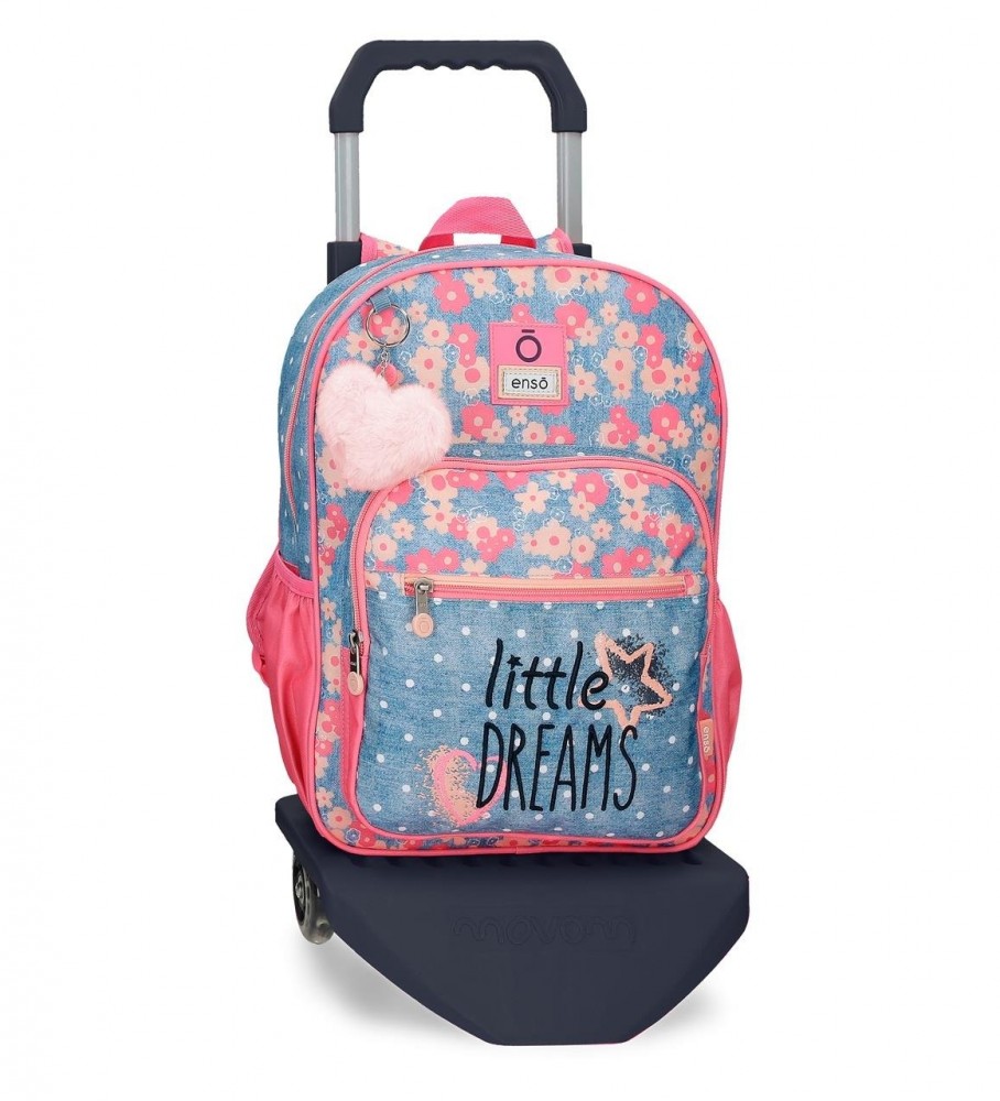 Enso Mochila escolar Little Dreams 38 cm con carro rosa