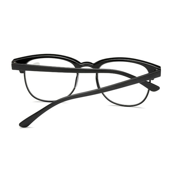 Black Clubmaster Reading Glasses Styrke 2.0 Glass
