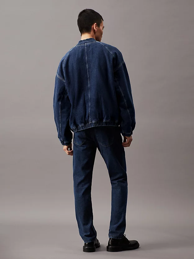 Jaqueta bomber unissex em jeans