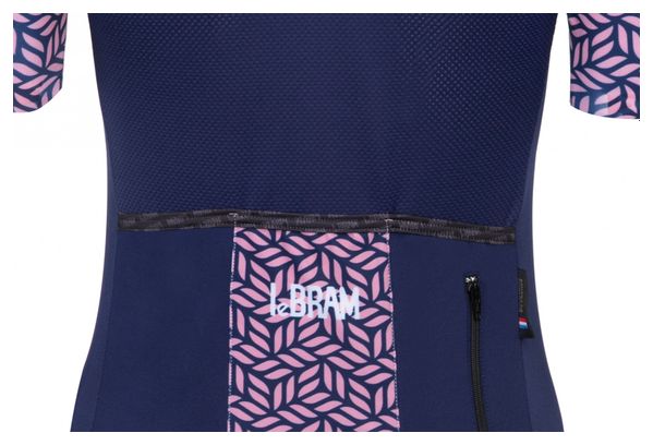 Maillot Manches Courtes Femme LeBram Aspin Bleu Marine Coupe Ajustée
