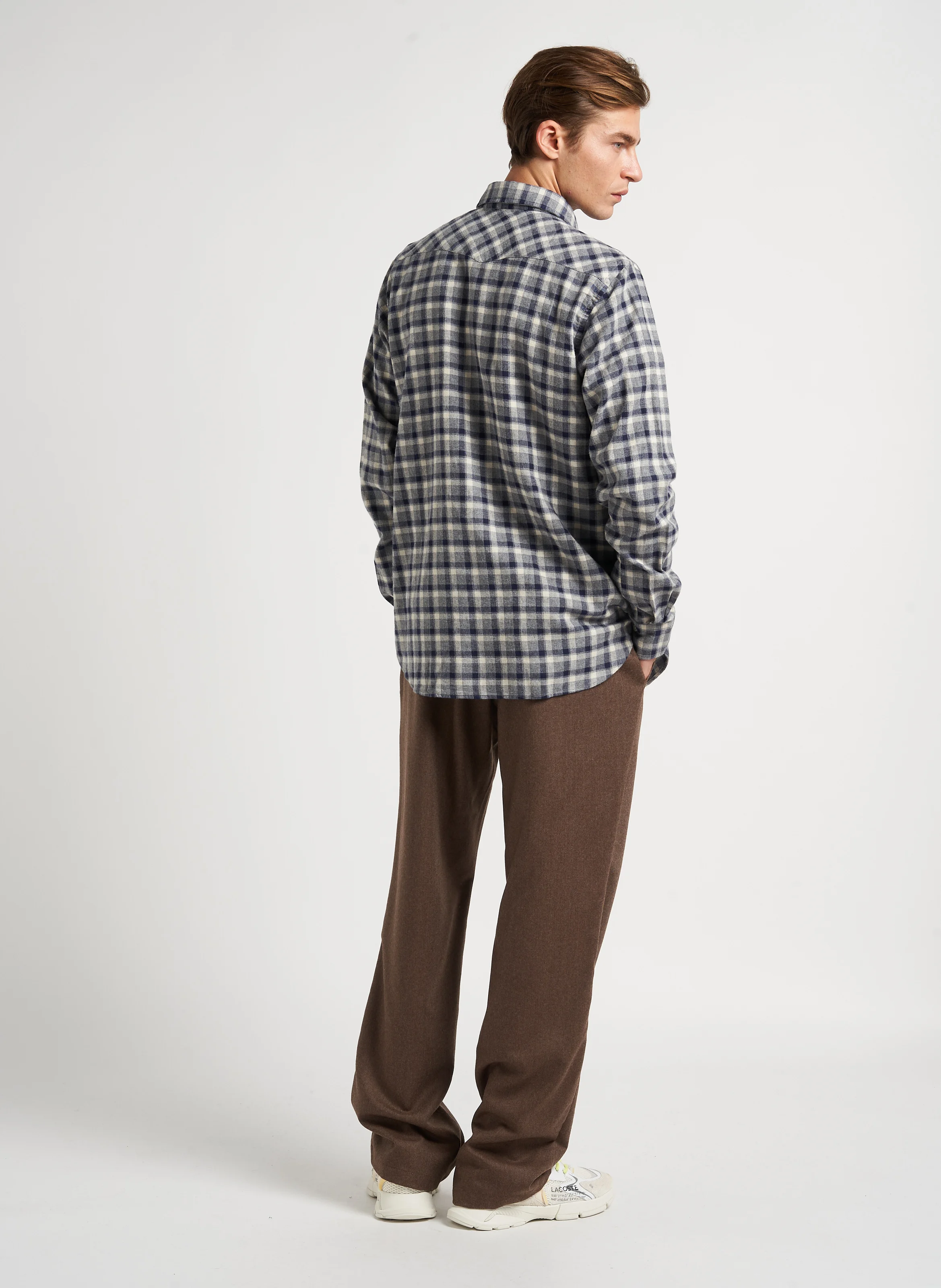 PARSH MARZ - Pantalon droit en laine vierge | Marron