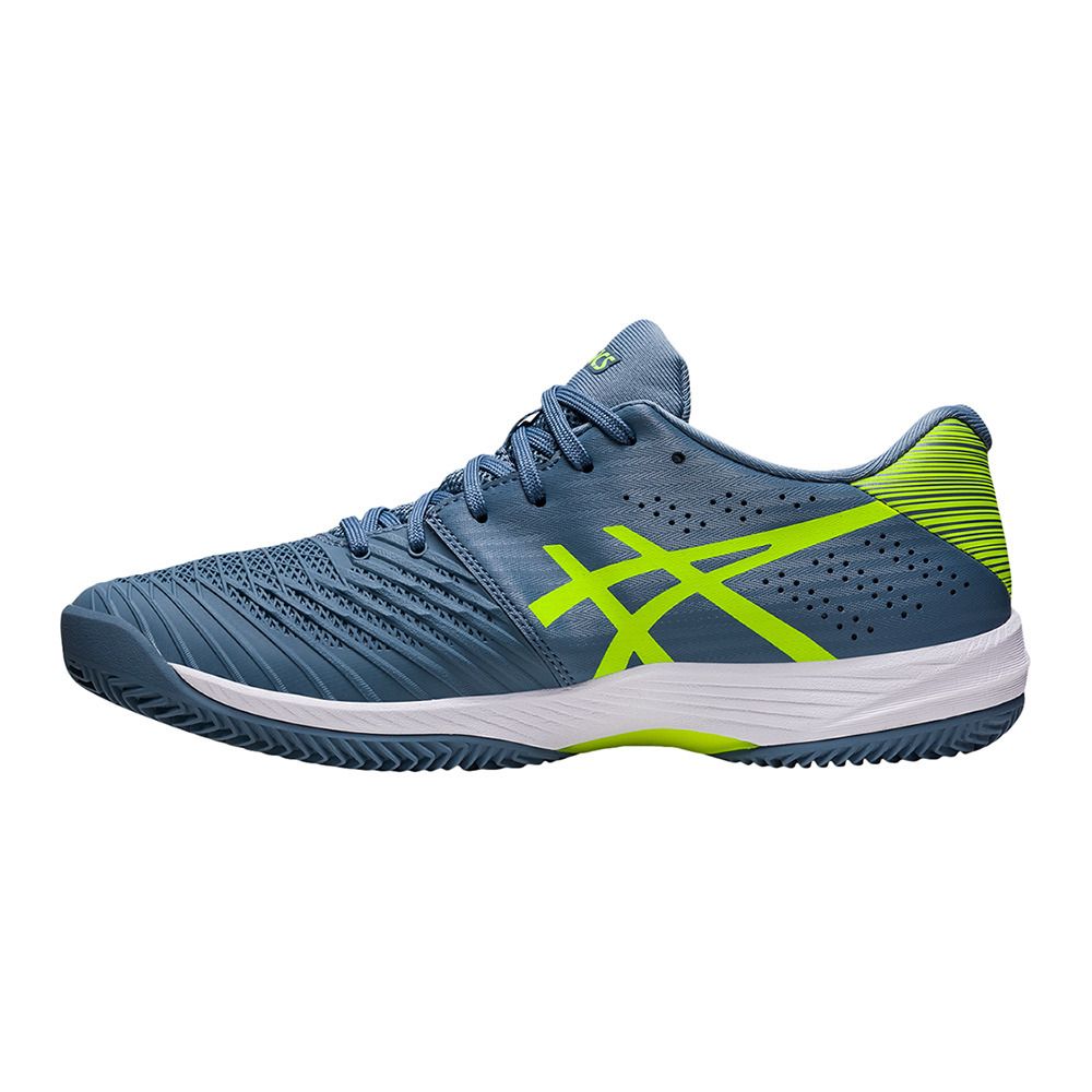 Asics SOLUTION SWIFT™ FF CLAY - Chaussures tennis Homme steel blue/hazard green