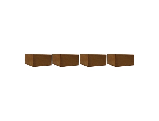 SOMEO - Pied angle droit (lot de 4) bois clair 8 cm