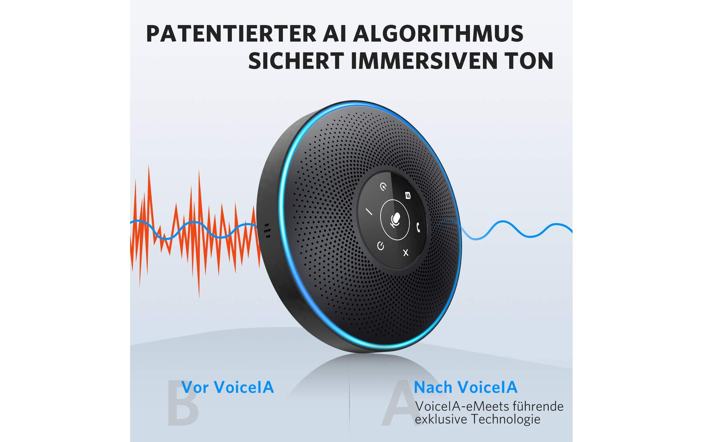 Speakerphone OfficeCore M2 USB Schwarz, mit Bluetooth Dongle<br>EMeet OfficeCore M2 USB Speakerphone mit Bluetooth Dongle