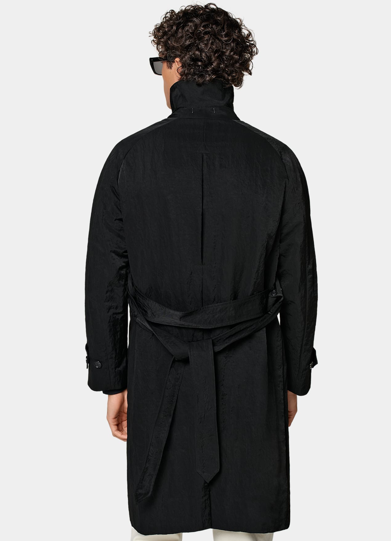 Trench ceinturé noir