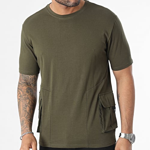 Tee Shirt Poche Vert Kaki