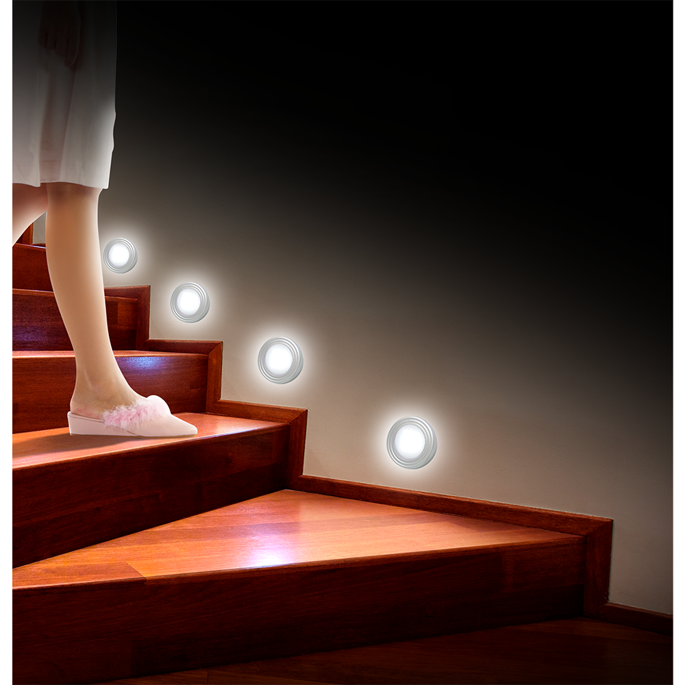 (2er Set) Light & Movement Lampe Home Deko Wandleuchte Beleuchtung mit Bewegungsmelder Batteriebterieben (VVASLCBLI0002) - Kaltweiss