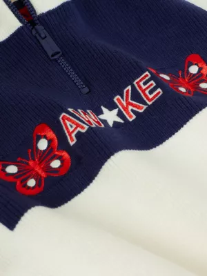 Top cropped de gola alta Tommy x Awake NY