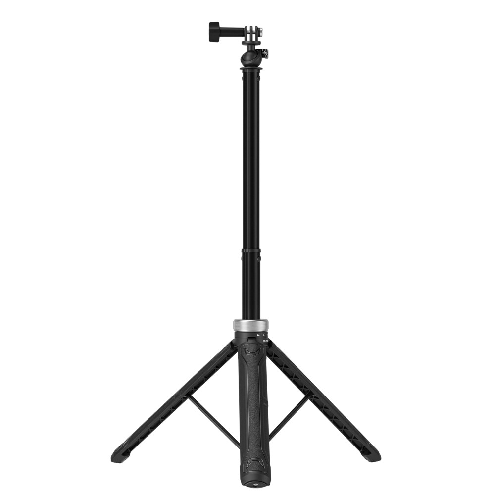 (30.7 - 150cm) Höhenverstellbarer Selfie Stick Tripod Ball Adapter Stativ Halterung für GoPro - Schwarz